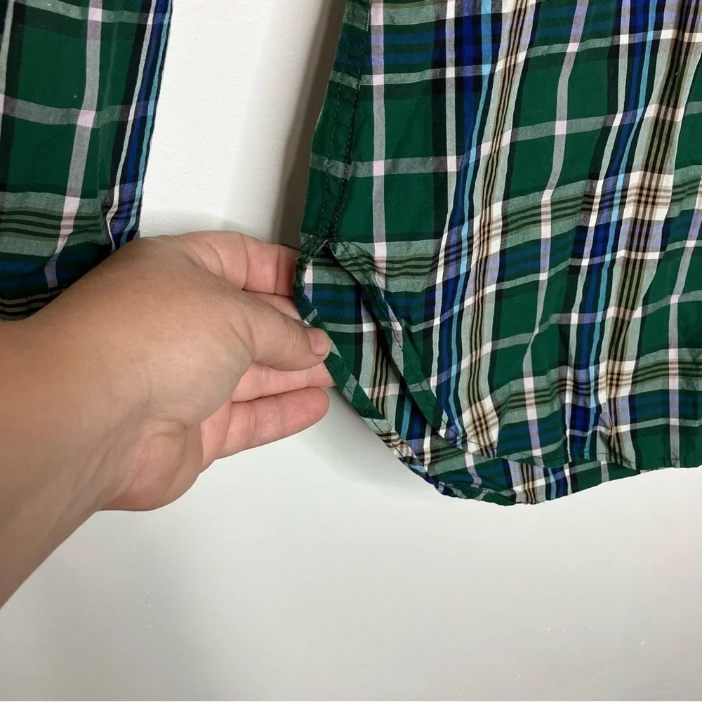 J. Crew plaid button‎ down shirt size 0P